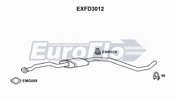 Centre Muffler (EXFD3012)