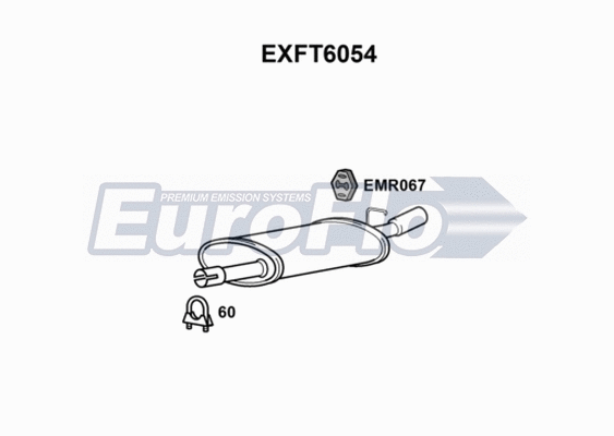 Rear Muffler (EXFT6054)