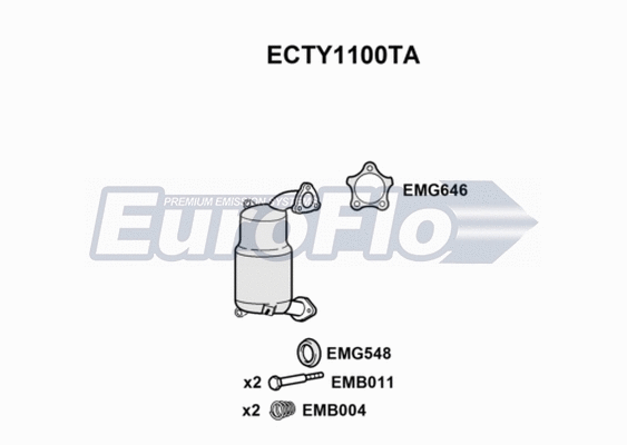Catalytic Converter (ECTY1100TA)
