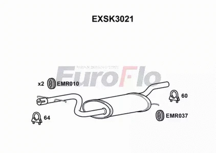 Centre Muffler (EXSK3021)