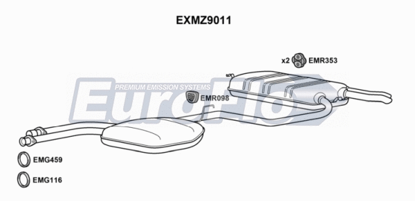 Centre/Rear Muffler (EXMZ9011)