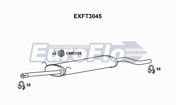 Centre Muffler (EXFT3045)