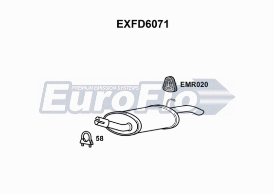 Rear Muffler (EXFD6071)
