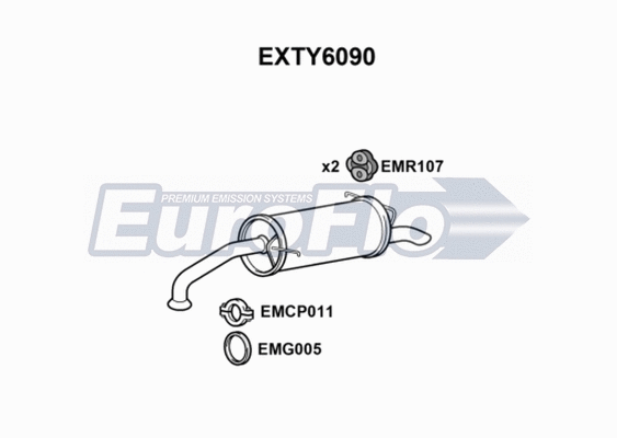 Rear Muffler (EXTY6090)