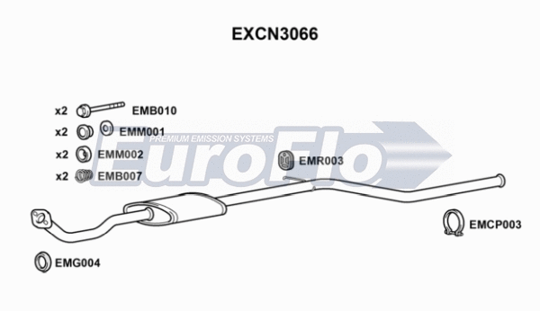 Centre Muffler (EXCN3066)