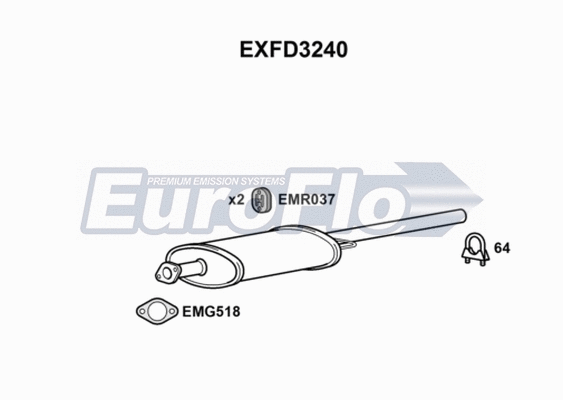 Centre Muffler (EXFD3240)