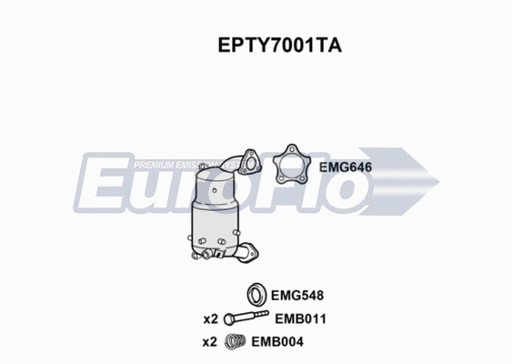 Soot/Particulate Filter, exhaust system (EPTY7001TA)