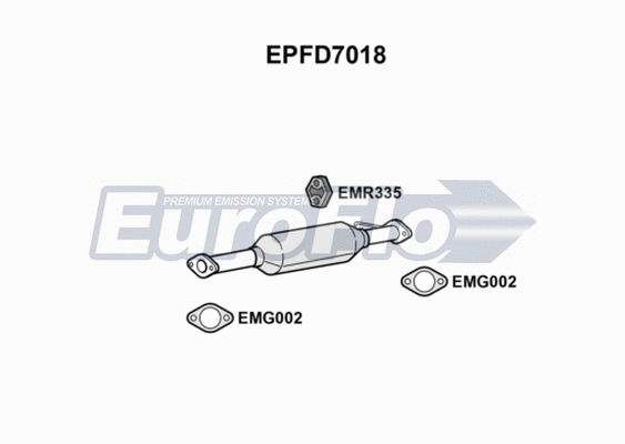 Soot/Particulate Filter, exhaust system (EPFD7018)