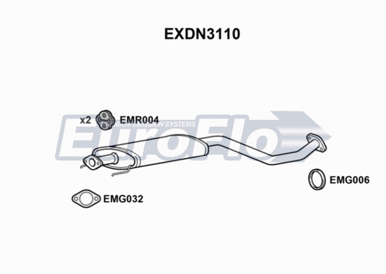 Centre Muffler (EXDN3110)