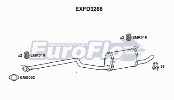 Centre Muffler (EXFD3268)