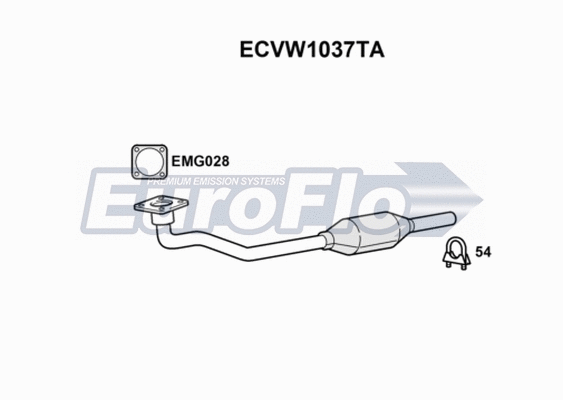 Catalytic Converter (ECVW1037TA)