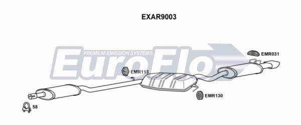 Centre/Rear Muffler (EXAR9003)