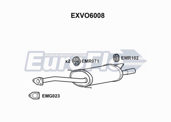 Rear Muffler (EXVO6008)