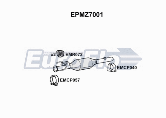 Soot/Particulate Filter, exhaust system (EPMZ7001)