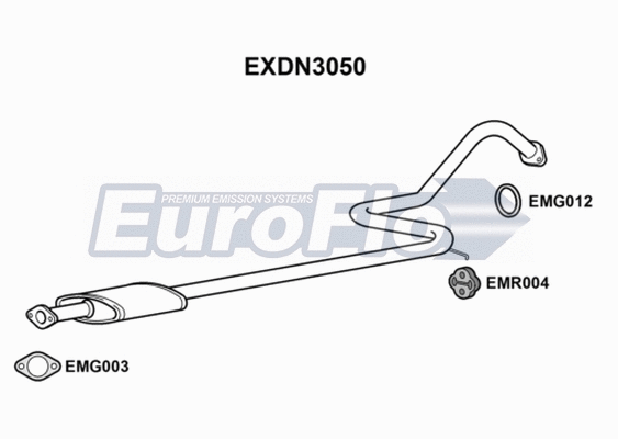 Centre Muffler (EXDN3050)