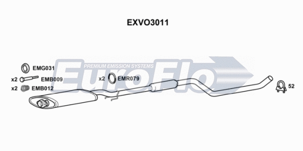 Centre Muffler (EXVO3011)