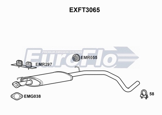 Centre Muffler (EXFT3065)
