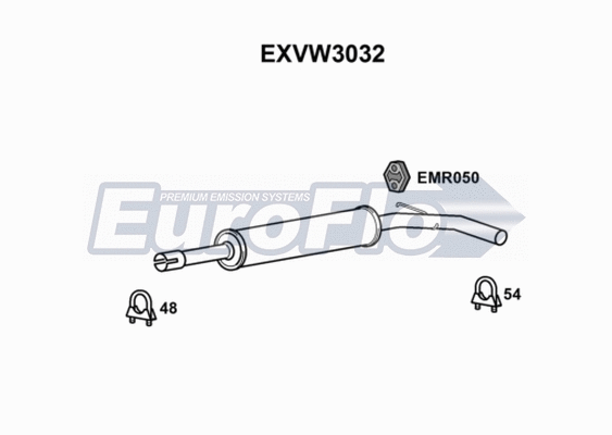 Centre Muffler (EXVW3032)