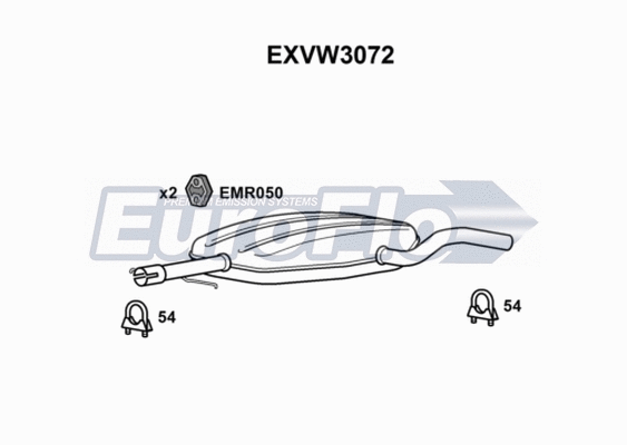 Centre Muffler (EXVW3072)