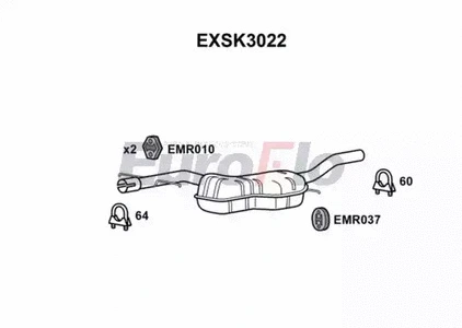 Centre Muffler (EXSK3022)
