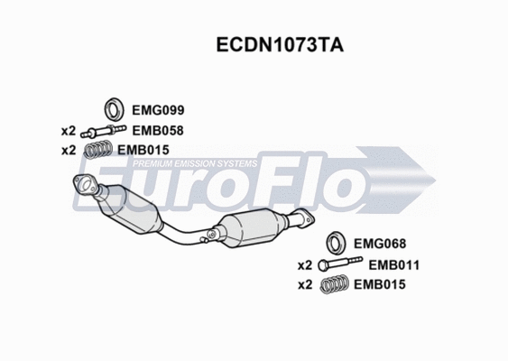 Catalytic Converter (ECDN1073TA)