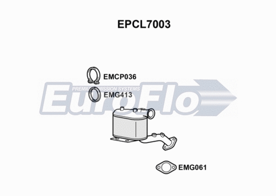 Soot/Particulate Filter, exhaust system (EPCL7003)