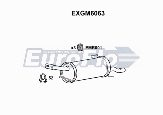 Rear Muffler (EXGM6063)