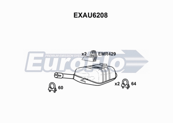 Rear Muffler (EXAU6208)