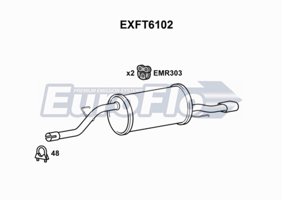 Rear Muffler (EXFT6102)