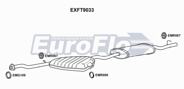 Centre/Rear Muffler (EXFT9033)