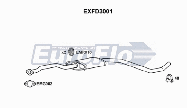 Centre Muffler (EXFD3001)