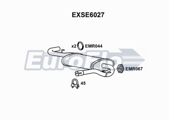 Rear Muffler (EXSE6027)