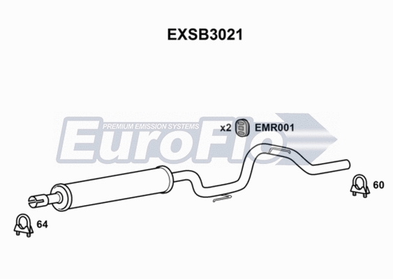 Centre Muffler (EXSB3021)