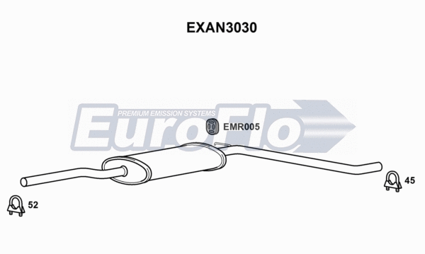 Centre Muffler (EXAN3030)