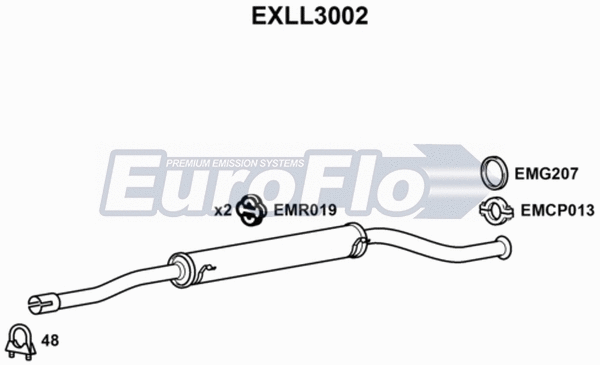 Centre Muffler (EXLL3002)