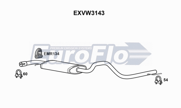 Centre Muffler (EXVW3143)