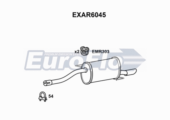 Rear Muffler (EXAR6045)