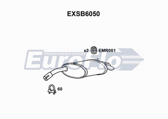 Rear Muffler (EXSB6050)