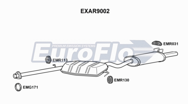 Centre/Rear Muffler (EXAR9002)