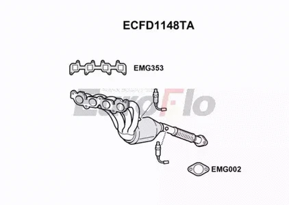 Catalytic Converter (ECFD1148TA)
