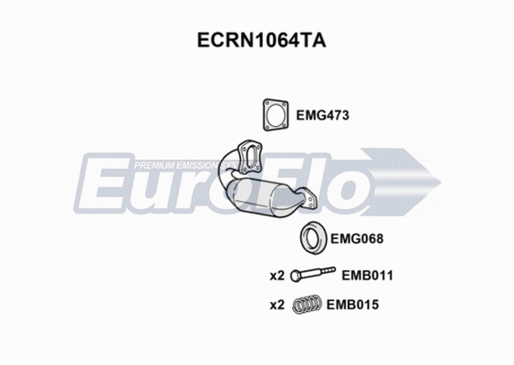 Catalytic Converter (ECRN1064TA)
