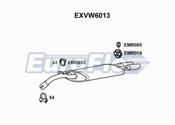 Rear Muffler (EXVW6013)