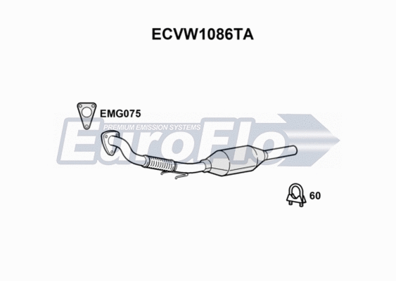 Catalytic Converter (ECVW1086TA)