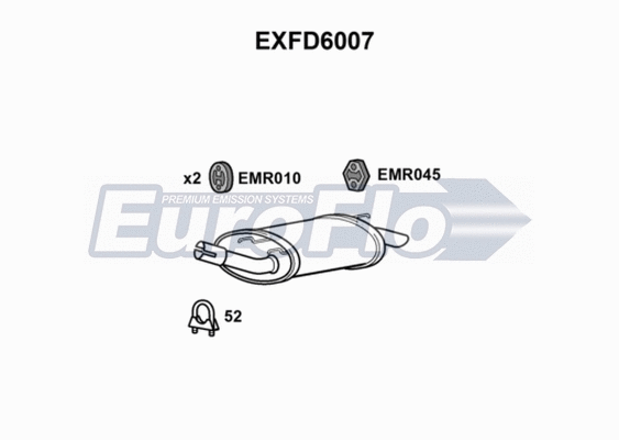 Rear Muffler (EXFD6007)