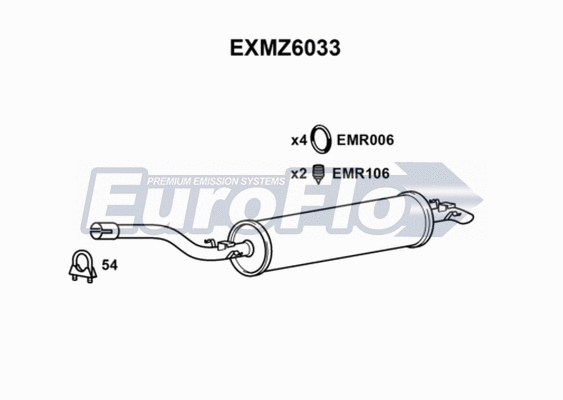 Rear Muffler (EXMZ6033)