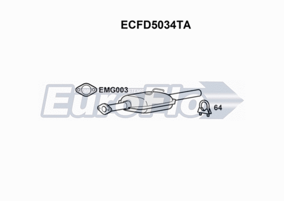 Catalytic Converter (ECFD5034TA)