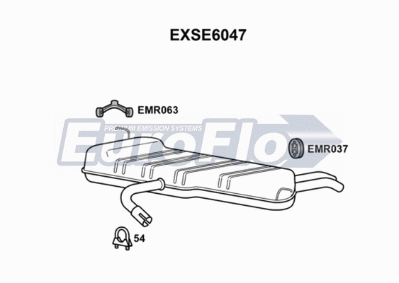 Rear Muffler (EXSE6047)