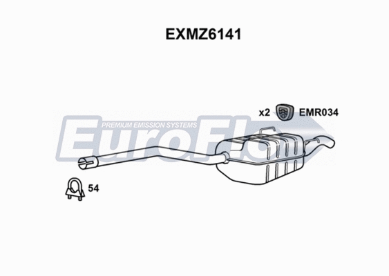 Rear Muffler (EXMZ6141)