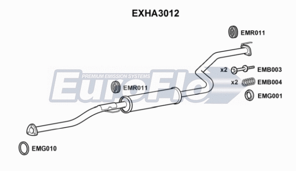 Centre Muffler (EXHA3012)