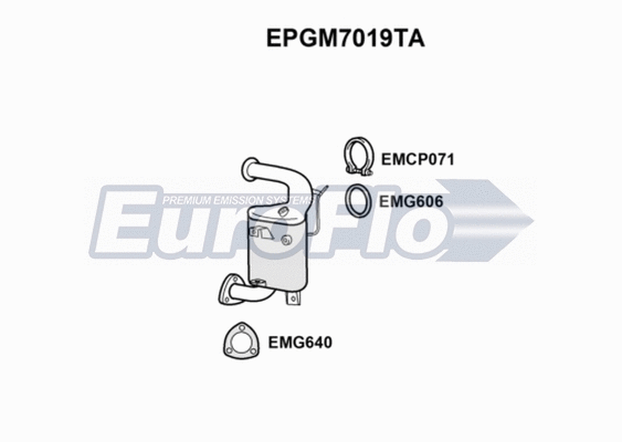 Soot/Particulate Filter, exhaust system (EPGM7019TA)